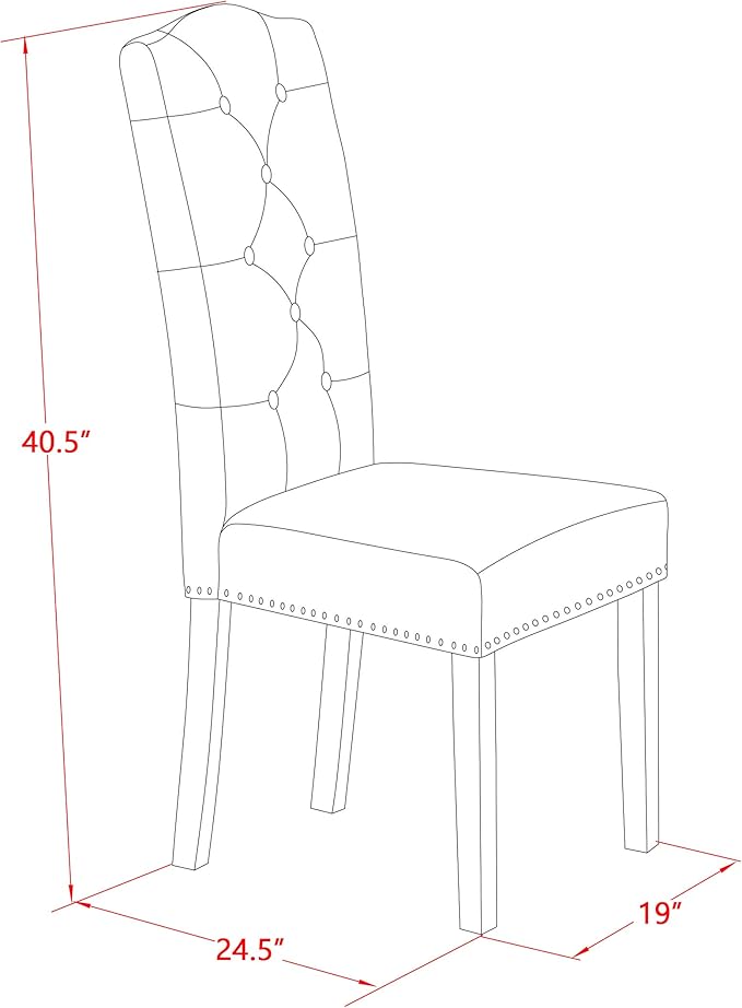 East West Furniture V077EL207-7 7 Piece Kitchen Table Set Consist of a Rectangle Dining Table with V-Legs and 6 Gray Linen Fabric Parson Dining Room Chairs, 40x72 Inch, Multi-Color