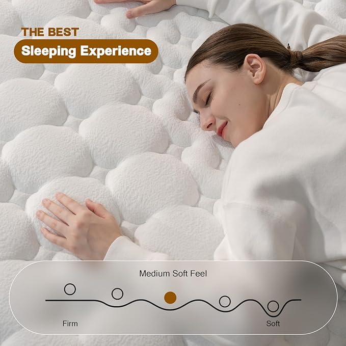 King Mattress,14 Inch King Size Hybrid Mattress in a Box,Medium Firm King Size Mattress Memory Foam,with Individual Pocket Spring for Motion Isolation & Silent Sleep & Pressure Relief, CertiPUR-US