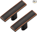 15 Pack Cabinet Handles Single Hole - Curved Cabinet Knobs Oil Rubbed Bronze Drawer Pulls for Kitchen Cupboard Solid Pulls for Dresser Drawer Arch Hardware