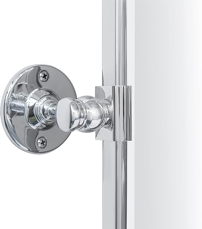 TEHOME 40x30'' Chrome Pivot Mirror Horizontal 30x40'' Metal Framed Rectangle Tilting Beveled Vanity Mirrors for Wall