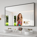 Koonmi Bathroom Mirror 36x55 Bathroom Wall-Mounted Mirrors, Modern Vanity Mirror for Bedroom, Living Room, Aluminum Alloy Frame Allow to Hang Horizontally or Vertically