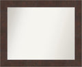 Amanti Art White Bathroom Mirror for Over Sink, 26x32 Wedge White Rectangle Vanity Mirror, Large Modern Frame, Hangs Horizonally and Vertically, Bathroom Wall Decor, Non-Beveled Edge from WI, USA