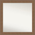 Amanti Art Grey Bathroom Mirror for Over Sink, 31x31 Alta Brown Grey Square Vanity Mirror, Large Country Rustic Frame, Hangs Horizonally and Vertically, Bathroom Wall Decor, Non-Beveled Edge
