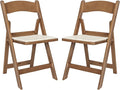 Flash Furniture Hercules Folding Resin– 2 Pack 800LB Weight Capacity Event Chair, Set of 2, Chestnut