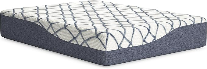 Signature Design by Ashley 14 Inch Chime Elite 2.0 Ultra Plush Green Tea Memory Foam Mattress for Cool Sleep and Pressure Relief, Queen, Fiberglass Free, Mattress In A Box