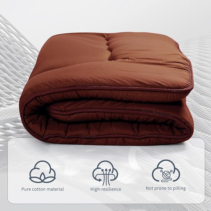 Japanese Floor Mattress,Roll Up Memory Foam Tatami Mat Easy to Store and Portable,Futon Mattress Suitable for Camping and Guest Room (Carbon, Full (80" X 47"))