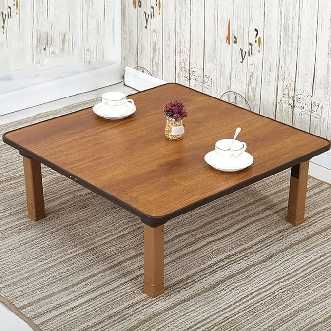 Japanese-Style Square Folding Tea Coffee Table, Low Table, Dining Table, Study Table, Small Desk, for Tatami Sitting On The Floor Bedroom Bay Window Tea Room (Size : 70x70cm)