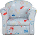 Costzon Kids Couch, Children's Sofa Armrest Chair with Pattern, Toddler Furniture w/Sturdy Wood Construction, Preschool, Lightweight Kids Couch Sofa Chair for Aged 1-5 Boys & Girls Gifts, Aliens