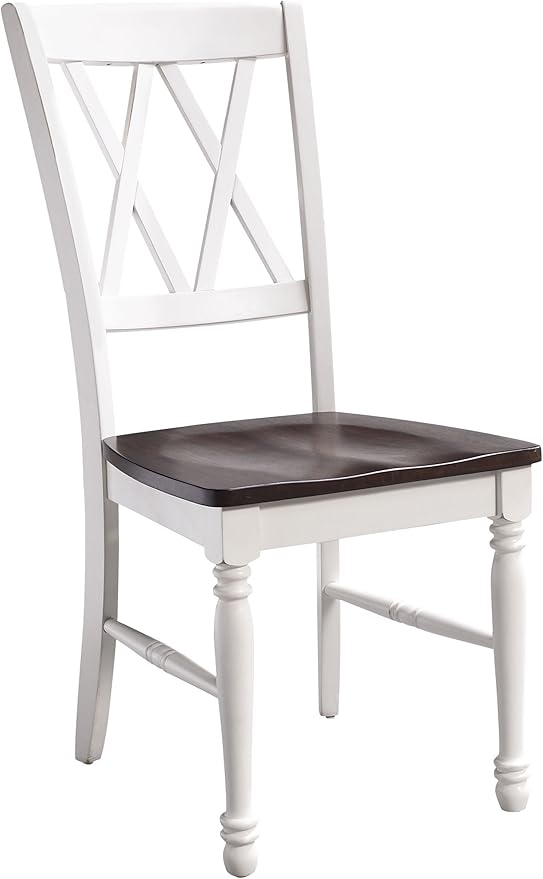 Crosley Furniture Shelby 5-Piece Traditional Dining Table Set for 4, Dinner Tables with Kitchen Chairs, Distressed White