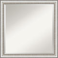 Amanti Art Silver Bathroom Mirror for Over Sink, 23x23 Salon Silver Narrow Square Vanity Mirror, Medium Traditional Frame, Hangs Horizonally and Vertically, Bathroom Wall Decor, Beveled Edge