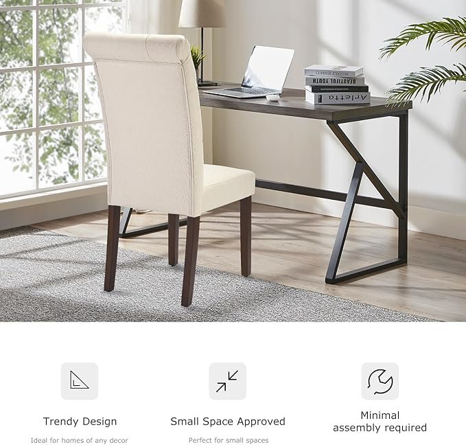COLAMY 5-Piece Dining Table Set for 4, 60" Rectangular Farmhouse Kitchen Wood Table with 4 Tufted Dining Room Chairs, Brown/Beige