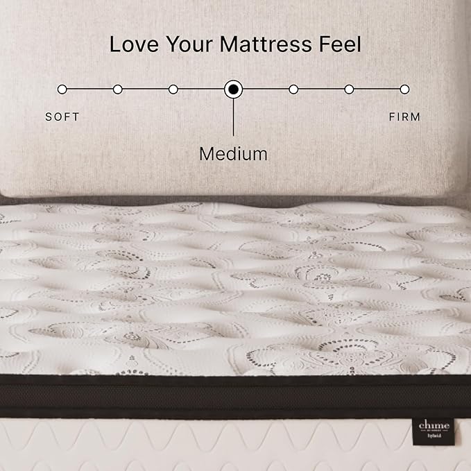 Signature Design by Ashley Twin Size Chime 12 Inch Medium Firm Hybrid Cooling Gel Memory Foam for Pressure Relief, Fiberglass Free, Mattress in A Box