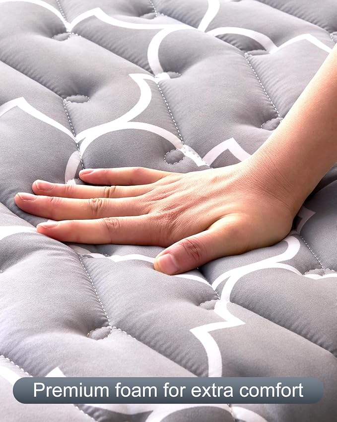 6th Generation Japanese Floor Futon Mattress - Extra-Thick 9-Layer Modern Futon with 100% High-Density Foam, Portable Floor Mattress Sleeping Pad for Adults, Guest Room, Dormitory, Twin Size (39"X80")