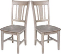 International Concepts Set of Two San Remo Splatback Chairs, Washed Gray Taupe