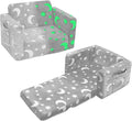SLIGUY Toddler Couch, Toddler Chair. Kids Couch, Baby Couch, Couch for Kids, Toddler Convertible to Lounger Pull Out Couch, Glow in The Dark Sofa Chair for Boys Medium