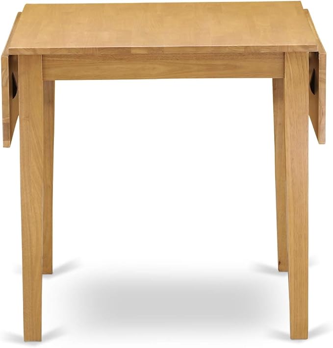 East West Furniture NDVA5-OAK-C 5 Piece Kitchen Table & Chairs Set Includes a Rectangle Dining Room Table with Dropleaf and 4 Linen Fabric Upholstered Chairs, 30x48 Inch, Oak