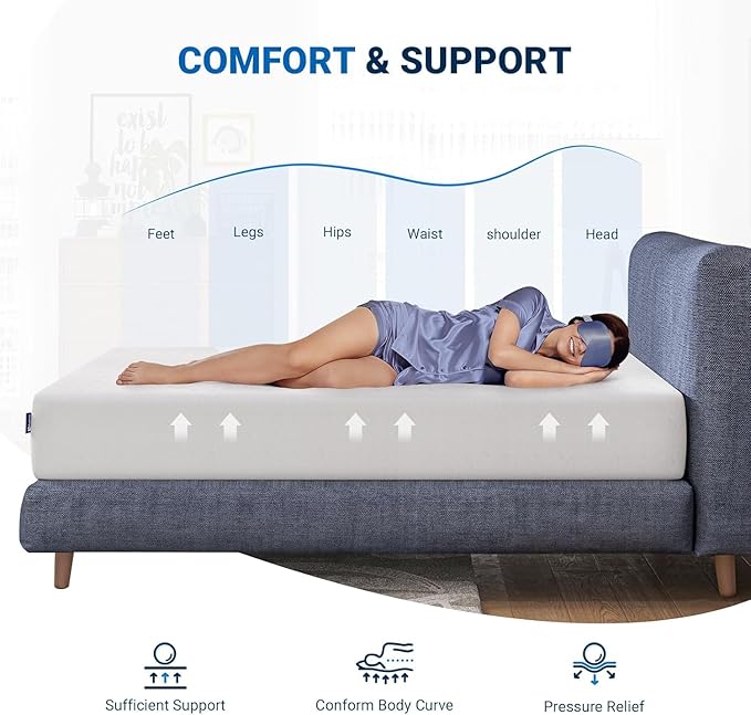 Avenco Queen Mattress, 12 Inch Queen Memory Foam Mattress in a Box for Refresh Sleep & Pressure Relief, CertiPUR-US Certified Soft Queen Size Mattresses