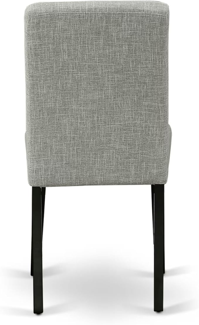 East West Furniture V696AB106-7 7 Piece Dining Set Consist of a Rectangle Dining Room Table with V-Legs and 6 Shitake Linen Fabric Upholstered Chairs, 36x60 Inch, Multi-Color