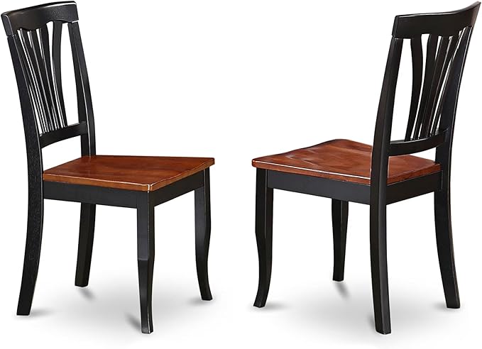 East West Furniture PLAV7-BCH-W 7 Piece Dining Room Furniture Set Consist of an Oval Kitchen Table with Butterfly Leaf and 6 Dining Chairs, 42x78 Inch, Black & Cherry