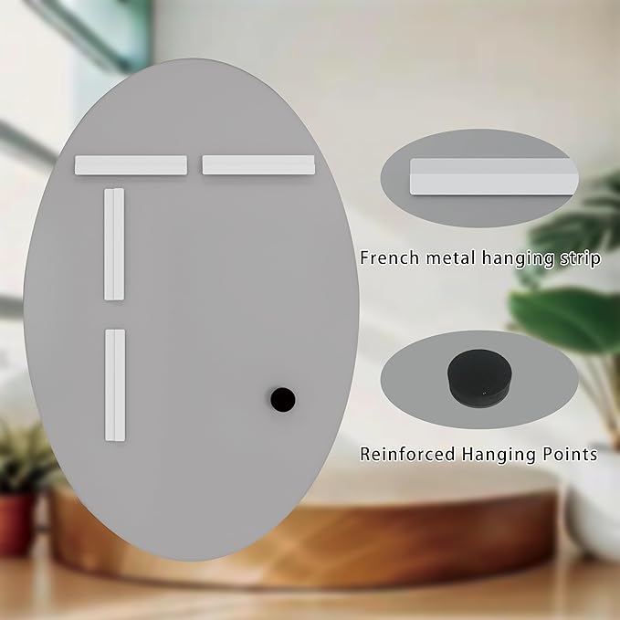 Oval Bathroom Mirror, 28X40 inch Oval Frameless Mirror, Frameless Mirrors for Bathroom,Beveled Bathroom Mirror.