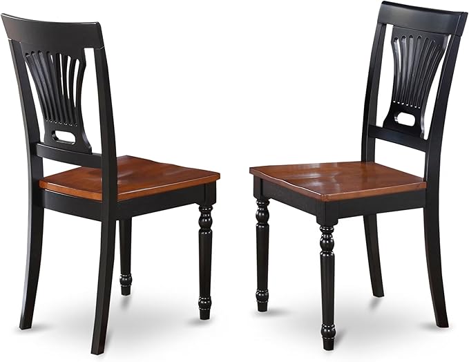 East West Furniture DOPL9-BCH-W 9 Piece Dining Room Table Set Includes a Rectangle Wooden Table with Butterfly Leaf and 8 Kitchen Dining Chairs, 42x78 Inch, Black & Cherry