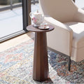 Relso Enteka Solid Mango Wood End Table – 24" Tall Accent Side Table with Walnut Finish | Handcrafted Coffee Table, No Assembly Required | Perfect for Modern Living Rooms, Farmhouses, Small Spaces