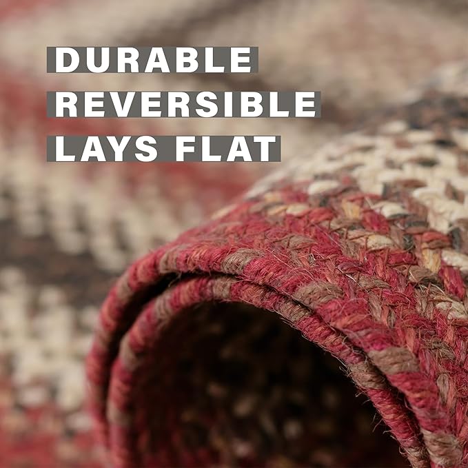 Homespice Chester Braided Rugs Country Style 2x3' The Ideal Red Kitchen Rug