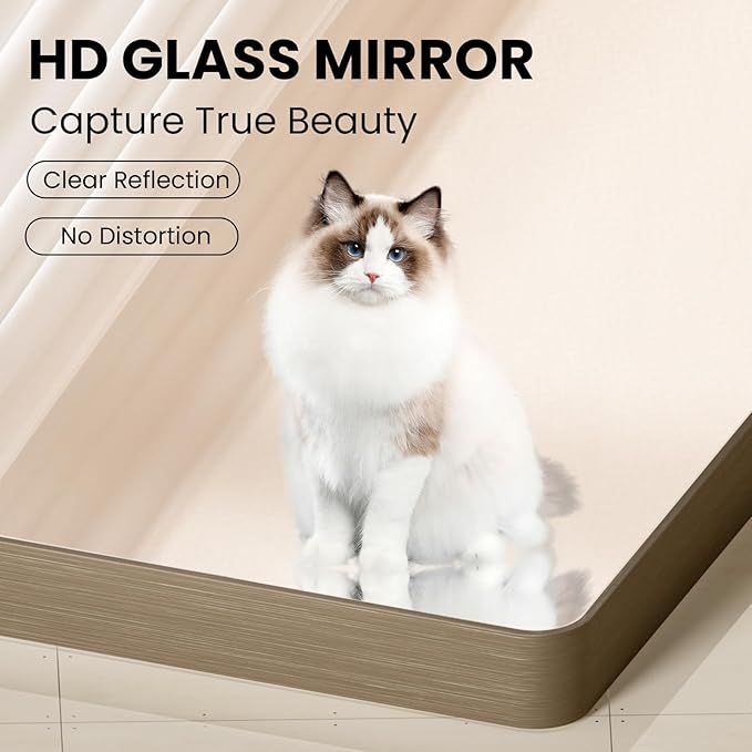 Bronze Bathroom Mirror 30x36 Inch, Brushed Bronze Metal Frame Mirror for Wall, Rounded Rectangle Bathroom Vanity Mirror with Tempered Glass, Anti-Rust, Horizontal/Vertical
