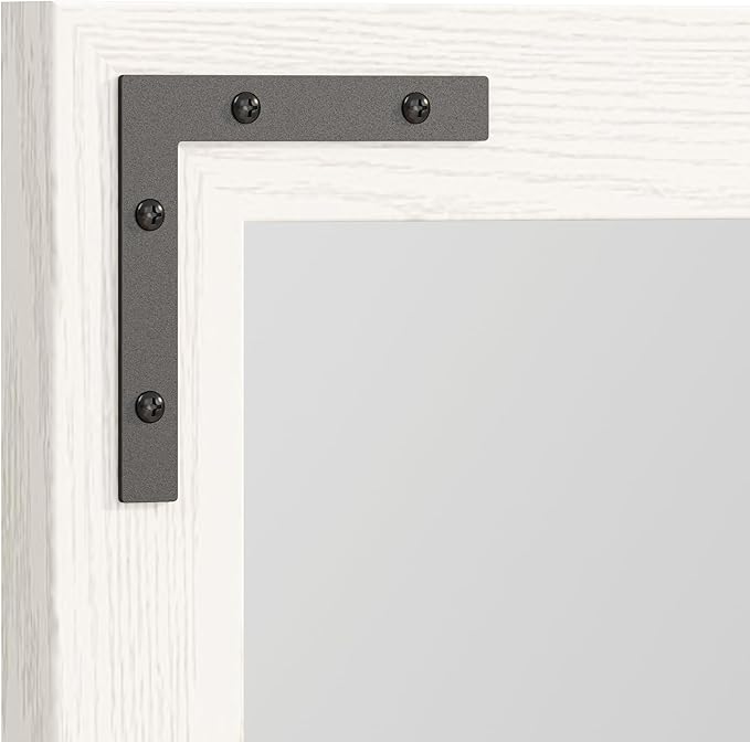 VocalStar White Wood Framed Mirror 18 x 26 Inch, Rustic Natural White Wooden Rectangle Bathroom Vanity Wall Mirror for Farmhouse Boho Decor, 1/4-inch Shatterproof Glass | Waterproof