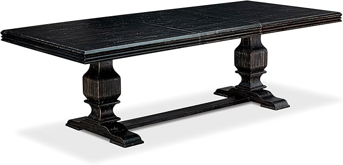 NKCY9-SBB-33 9-Piece Kitchen Table Set Includes a Dining Table and 8 Brown Textured Polyester Fabric Dinner Chairs with High Back, 44x100 Inch, Sand Blasting Black