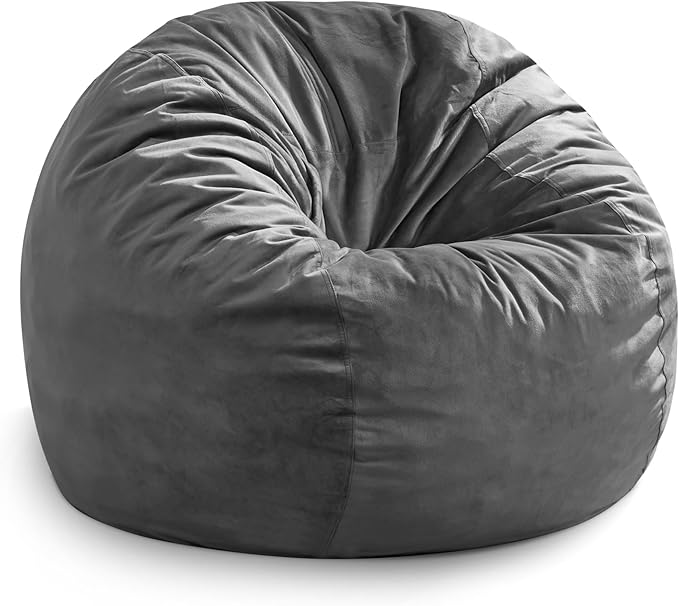 Hobestluk 5FT Bean Bag Chair Giant Bean Bag Chairs for Adults Large Bean Chairs with Removable Cover, Beanbag Chair with Filler, Adult Bean Bag Chairs for Living Room, Bedroom