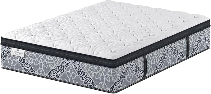 Kingsdown Cushion Firm Euro Pillow Top Hybrid King Mattress Cooling Gel Memory Foam Layer Multi-Layered Motion Isolation Cool Sleep Quilted Top Luxury Mattresses, 15-inch, Passions Engleson