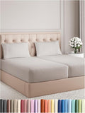Split King Size 5 Piece Sheet Set - Comfy Breathable & Cooling Bed Sheets Set - Hotel Luxury Bedding for Women, Men, Kids, Teens, Boys & Girls - Deep Pockets and Wrinkle Free - Oeko-Tex - Light Grey