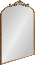 Kate and Laurel Arendahl Traditional Arch Mirror, 24 x 36, Antique Gold, Baroque Inspired Wall Decor