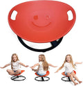Special Supplies Smile Spinning Chair for Kids- Versatile Kids Sit and Spin Sensory Chair for Training Body Coordination for Playroom, Bedroom, or Nursery (Red)