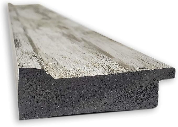 Amanti Art Silver Bathroom Mirror for Over Sink, 25x21 Crackled Metallic Rectangle Vanity Mirror, Small Rustic Farmhouse Frame, Hangs Horizonally and Vertically, Bathroom Wall Decor, Beveled Edge