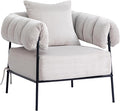 HollyHOME Modern Velvet Accent Chair, Upholstered Comfy Reading Chair, Fabric Large Lazy Arm Chair with Soft Cushion, Metal Frame Lounge Sofa Chair for Living Room, Bedroom, Balcony, Grey