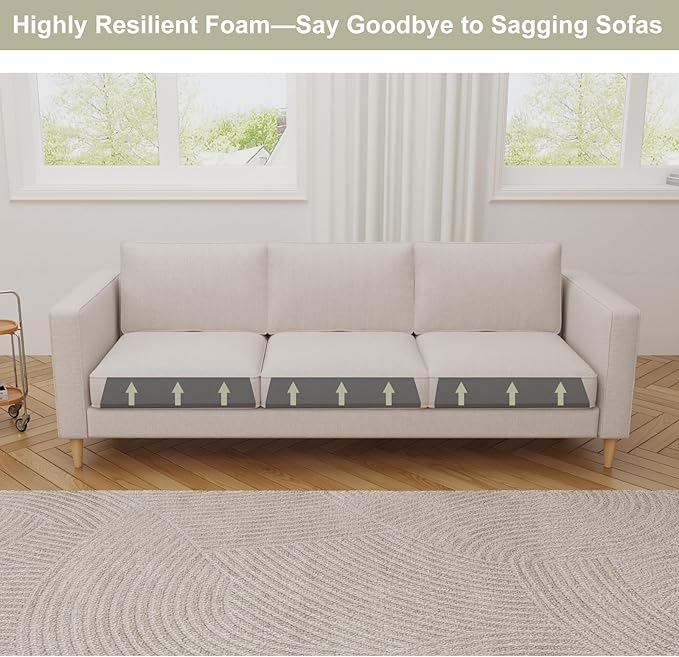 Couch Cushion Support for Sagging Seat, High-Density Curved Foam Sofa Furniture seat Couch Cushions Support Repair, 20"x20" Black Set of 2