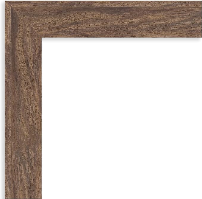 Amanti Art Brown Wall Mirror 25x25 Pia Medium Brown Square Bathroom Mirror for Wall Decor Living Room, Medium Casual Frame, Hangs Horizonally and Vertically, Bathroom Decor, Beveled Edge