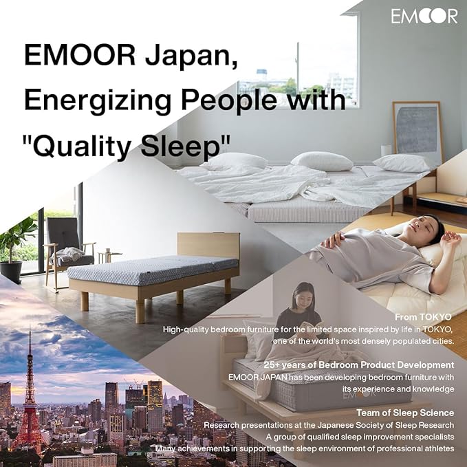 EMOOR Japanese Padded Futon Mattress Machi King Triangle-Gray (Shinsengumi Makoto), Gusset Foldable Storable Elastic Bands Floor Sleeping Guest Bed Tatami Mat