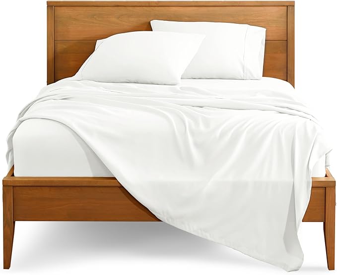 Bare Home Full XL Sheet Set - Luxury 1800 Ultra-Soft Microfiber Full Extra Long Bed Sheets - Double Brushed - Deep Pockets - Easy Fit - 4 Piece Set - Bedding Sheets & Pillowcases (Full XL, Cream)