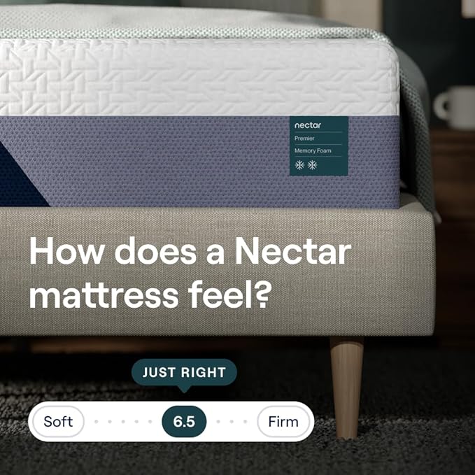 Nectar Premier 13” Full Mattress - Medium Firm - Contouring Memory Foam - Cooling Upgrade - 2” Pressure Relief Layer - Mattress in a Box - 365-Night Trial & Forever Warranty