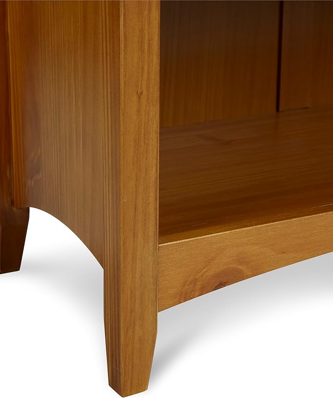 Shaker Style 4 Shelf Bookcase / Solid Wood / 48" High / Adjustable Shelving / Closed Back / Display Bookshelf for Living Room, Bedroom, Home and Office, Cherry