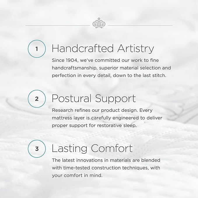 Kingsdown Firm Euro Pillow Top Hybrid California King Mattress Cooling Gel Memory Foam Layer Multi-Layered Motion Isolation Cool Sleep Quilted Top Luxury Mattresses, 15-inch, Passions Engleson