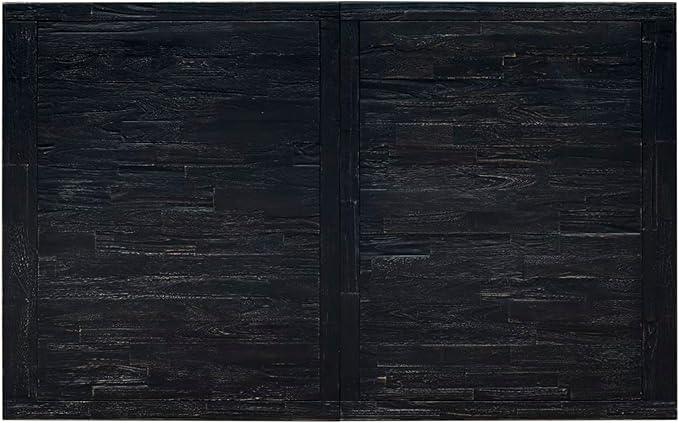 LEMA5-SBB-34-5-Piece Modern Dining Set Consists of a Dining Table and 4 Dark Grey Polyester Fabric Dining Chairs with Button Tufted Back - Sand Blasting Black Finish