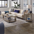 Liberty Furniture Harlow Living Room Opt 3 Piece Set - Oval Cocktail Table, 2 End Tables - Sandstone & Satin Nickel