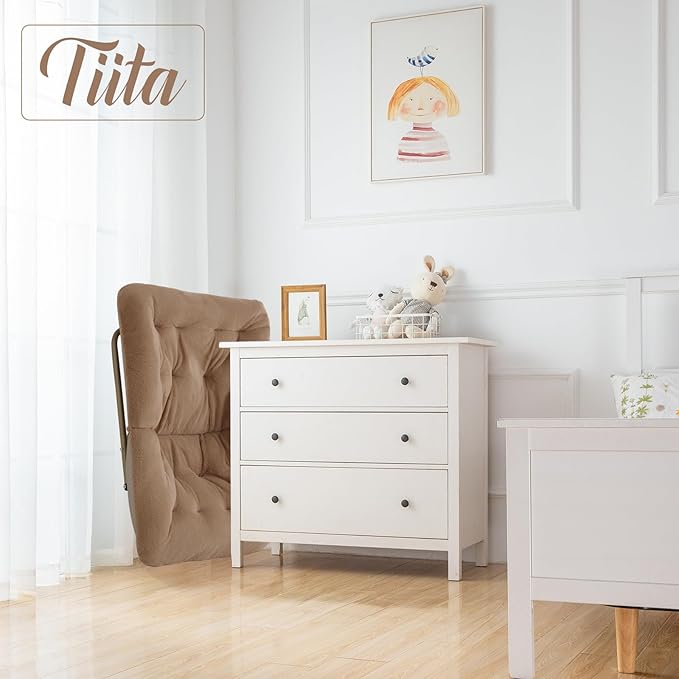 Tiita Comfy Folded Chair, Soft Faux Fur Oversized Folding Accent Chair, Lounge Lazy Chair for Kids Teens Adults, Metal Frame Moon Chair for Bedroom, Living Room, Dorm Rooms