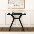 Plank+Beam Verso Console Table, 36 Inch Solid Wood Modern Sofa Table, Narrow Entryway Table for Hallway, Behind The Couch, Living Room, Foyer, Black