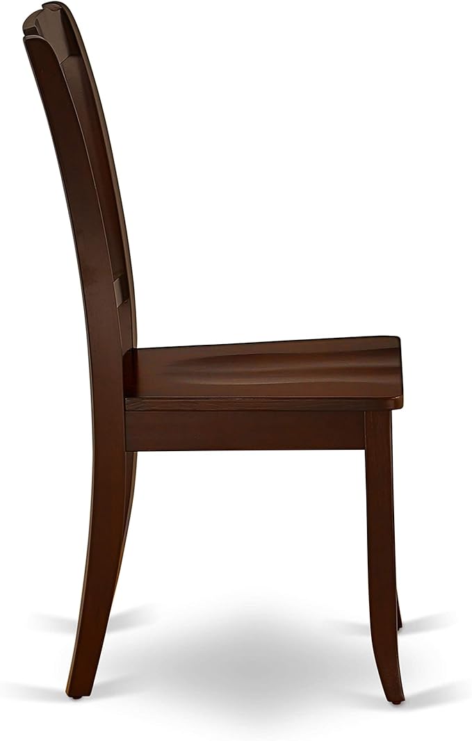 East West Furniture DODA7-MAH-W 7 Piece Kitchen Table & Chairs Set Consist of a Rectangle Dining Room Table with Butterfly Leaf and 6 Solid Wood Seat Chairs, 42x78 Inch, Mahogany