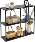 HDANI Console Table, Narrow Entryway Table, 3 Tier Metal Hallway Table, 9.8''Dx31.5''Wx29.7''H(Black)